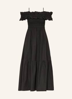 Ganni Off-Shoulder-Kleid schwarz von Ganni
