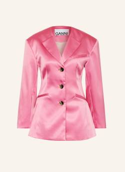 Ganni Satinblazer pink von Ganni