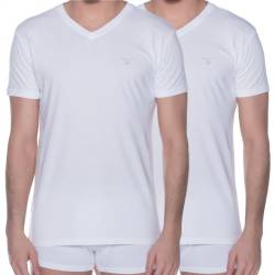 GANT 2-er Set V-Neck T-Shirts Weiß von Gant