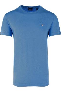 GANT Original Regular Fit T-Shirt Rundhals blau, Einfarbig von Gant