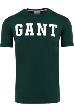 GANT Regular Fit T-Shirt Rundhals dunkelgrün, Einfarbig von Gant