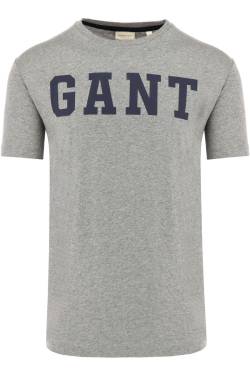 GANT Regular Fit T-Shirt Rundhals weinrot, Einfarbig von Gant