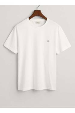 GANT Regular Fit T-Shirt weiss, Einfarbig von Gant