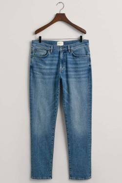GANT Slim Fit Jeans blau, Einfarbig von Gant