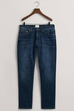 GANT Slim Fit Jeans dunkelblau, Einfarbig von Gant