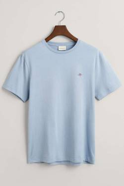 GANT Slim Fit T-Shirt V-Ausschnitt hellblau, Einfarbig von Gant