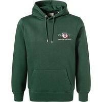 Gant Herren Hoodie grün Baumwolle unifarben von Gant