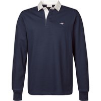 Gant Herren Polo-Shirt blau Baumwolle von Gant