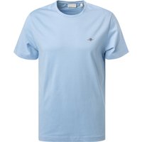Gant Herren T-Shirt blau Baumwolle von Gant