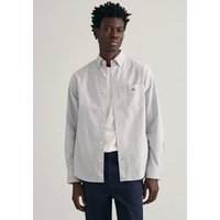 Gant Langarmhemd Regular Fit Oxford Hemd strukturiert langlebig dicker gestreift mit dezenter Logostickerei von Gant