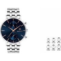 Gant Quarzuhr Gant Herrenuhr G121010 Silberfarben Edelstahl Armbanduhr von Gant