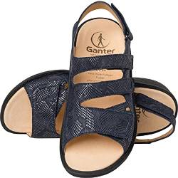 Ganter Damen Hera H - Drieklittenbandsandalen Sandale, Navy, 36 EU von Ganter