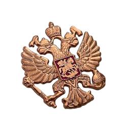 Ganwear Russische Armee Militär Imperial Eagle Crest Kosak Trapper Ushanka Hut Kappe Baskenmütze Metalll Brosche Abzeichen Kokarda von Ganwear