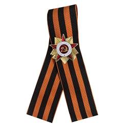 Ganwear St. George Ribbon 9. Mai WW2 Russischer Tag des Sieges - Goldfarbener Orden des Großen Vaterländischen Krieges Miniatur-Anstecknadel von Ganwear