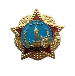 Ganwear UdSSR sowjetische russische Armee Militär WW2 Award Mini Order of Victory Metalll Brosche Abzeichen von Ganwear