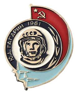 Sowjetisches CCCP-Abzeichen der UDSSR Russischer Juri Gagarin Der erste Astronaut im Weltraum von Ganwear