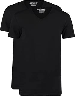 Garage 2-Pack Basic T-Shirt Bio V-Ausschnitt Schwarz - Grösse L - Herren - Bekleidung - von Garage