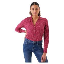 Garcia Damen Shirt Long Sleeve Bluse, Cherry pink, Small von GARCIA DE LA CRUZ