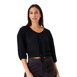 Garcia Damen Shirt Short Sleeve Bluse, Black, XXL von Garcia