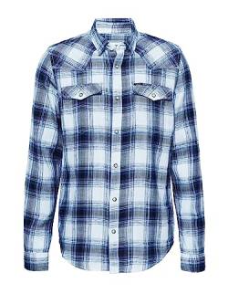 Garcia Herren Shirt Long Sleeve Hemd, Indigo, L von Garcia