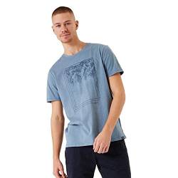 Garcia Herren Short Sleeve T-Shirt, Stone Blue, L von Garcia