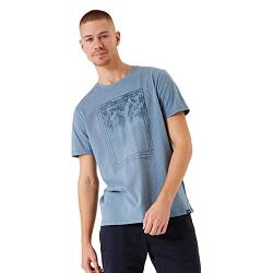 Garcia Herren Short Sleeve T-Shirt, Stone Blue, M von GARCIA DE LA CRUZ