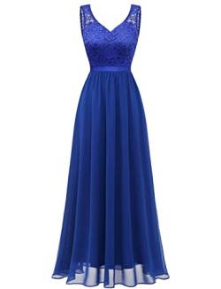 Gardenwed Abendkleider Elegant für Hochzeit Damen Kleider Cocktailkleid Spitzenkleid Festliche Kleider für Damen Ballkleid Royal Blue 3XL von Gardenwed