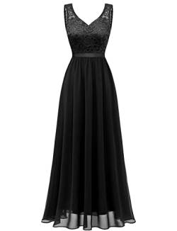 Gardenwed Schwarze formelle Brautkleider Braut Kleider für Hochzeitsgäste Abendkleider Elegant für Hochzeit Cocktailkleid Black S von Gardenwed