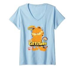 Damen Garfield Cattitude T-Shirt mit V-Ausschnitt von Garfield