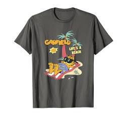 Garfield Life's A Beach Retro Vintage Tropical Cat Nap T-Shirt von Garfield