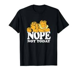 Garfield Nope Not Today Lazy Cat Bold Logo T-Shirt von Garfield