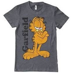 Garfield Offizielles Lizenzprodukt Herren T-Shirt (Dunkel-Heather), Groß von Garfield