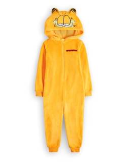Garfield Unisex Kinder Orange Nachtwäsche Onesie | Tauche EIN in verspielte Abenteuer mit diesem neuartigen Kostüm | All-in-One Pyjama kreiert von Garfield