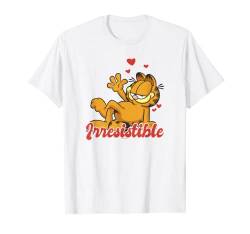 Garfield Valentinstag Irresistible Vintage Hearts Portrait T-Shirt von Garfield