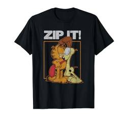 Garfield Zip It Vintage Distressed Garfield & Odie Poster T-Shirt von Garfield
