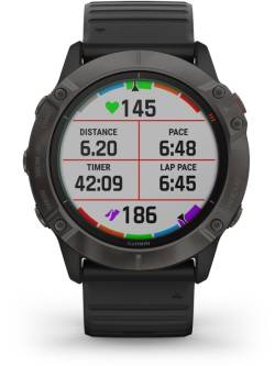 fenix 6X PRO SOLAR TITANIUM Schwarz/Schiefergrau DLC von Garmin