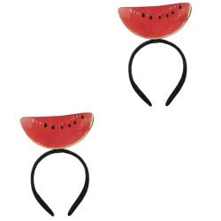 Garneck 2St Stirnband Wassermelone Wassermelonen-Haarreif wassermelone haarreif Wassermelonen-Haar-Accessoires Foto-Requisiten Chili Kleidung grüne Zwiebeln Kopfbedeckung von Garneck