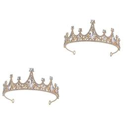 Garneck 2St Tiara kinderkrone fasching kopfbedeckung Geburtstagskrone Glitzer-Stirnband Schlüsselanhänger Zubehör Geschenke für Brautjungfern kleines Kronen-Stirnband Gastgeschenke Mädchen von Garneck