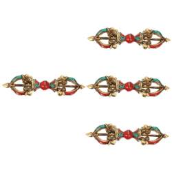 Garneck 4 Stück Vajra Vintage Wohnkultur Halskette Mit Dorje-anhänger Dekoration Buddhistisches Stößeldekor Anhänger Für Männer Heimzubehör Metall Mann Kupfer Amulett von Garneck