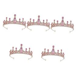 Garneck 5St Tiara Kronen-Kopfschmuck für Kinder Strass-Stirnbänder kinder haarschmuck kinderkrone Stirnband Strass Stirnbänder für Kinder Haarschmuck für Mädchen kleine Krone Geschenk Baby von Garneck