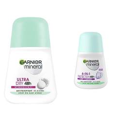 Garnier Anti-Transpirant & Roll-On Deo für Frauen, Deodorant mit frischem Duft und bis zu 48 Stunden Schutz vor Achselnässe und Körpergeruch, Mineral Protection 6in1 Anti-Transpirant, 1 x 50 ml von Garnier