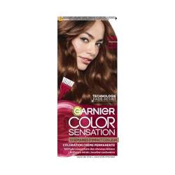 Garnier Color Sensation Coloration – Hellbraun Zimt 5,35 – permanente Creme-Färbung – für alle Haartypen – Farbe bis zu 10 Wochen & deckt weißes Haar 100% ab von Garnier