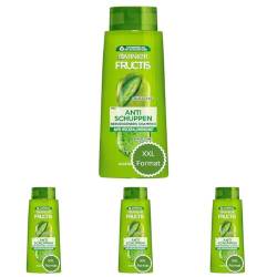 Garnier Fructis Anti-Schuppen Shampoo XXL, Beruhigendes Shampoo für schuppige Kopfhaut, Für mehr Glanz und Geschmeidigkeit, Mit Grüntee, Maxi Format, 700ml (Packung mit 4) von Garnier