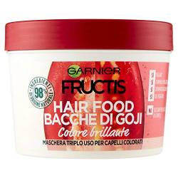 Garnier Fructis Hair Food Bacche Goji Maske Nutriente 3 in 1 mit Vegana Formula für Colorate Haare, 390 ml von Garnier