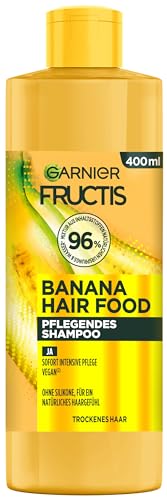 Garnier Fructis Pflegendes Banana Hair Food Shampoo mit veganer Formel, 400 ml (1er Pack) von Garnier