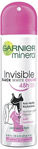 Garnier Mineral Invisible Black, White & Colors Deospray, 6er Pack (6 x 150 ml) von Garnier