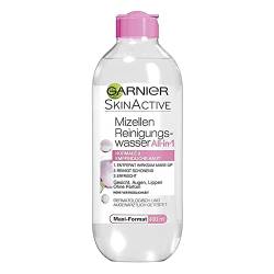 Garnier Mizellen Reinigungswasser, Gesichtsreinigung für normale & empfindliche Haut, Optimale Verträglichkeit - ohne Parfüm, Skin Active, 6er Pack, 400 ml von Garnier