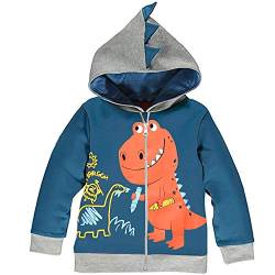 Garsumiss Kids Hooded Jungen Dinosaurier Sweat Shirt,Pattern 4,Tag 150/6-7 Jahre von Garsumiss