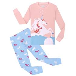 Garsumiss Mädchen Schlafanzug Giraffe Baumwolle Kinder Langarm Pyjama 98 104 110 116 122 128 134 140 146,Pattern4,11 Jahre von Garsumiss