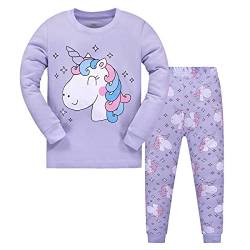 Garsumiss Mädchen Schlafanzug Giraffe Baumwolle Kinder Langarm Pyjama 98 104 110 116 122 128 134 140 146,Pattern6,7 Jahre von Garsumiss